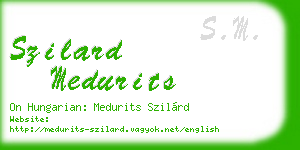 szilard medurits business card