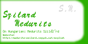 szilard medurits business card